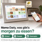 Digitaler Familienkalender 15,6"""" mit FHD Touchscreen und App für iOS und Android, Wandkalender zur Familienorganisation