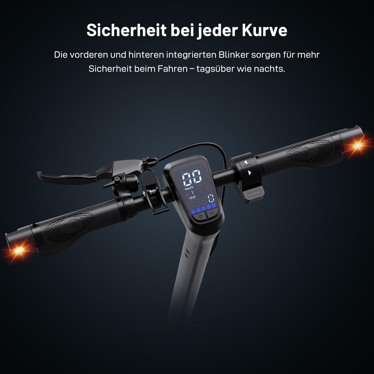 Elektroroller EV10S Max mit Straßenzulassung (ABE), faltbarer E Scooter für Erwachsene mit 500W Motor, 48V 15,6Ah Akku, bis zu 80 km Reichweite und