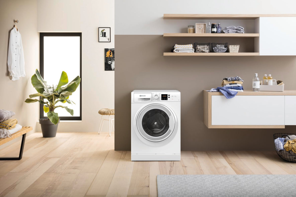 Waschmaschine Frontlader 8 kg Energieeffizienzklasse A mit Anti-Allergie-Programm, Wolleprogramm und Kurz 45