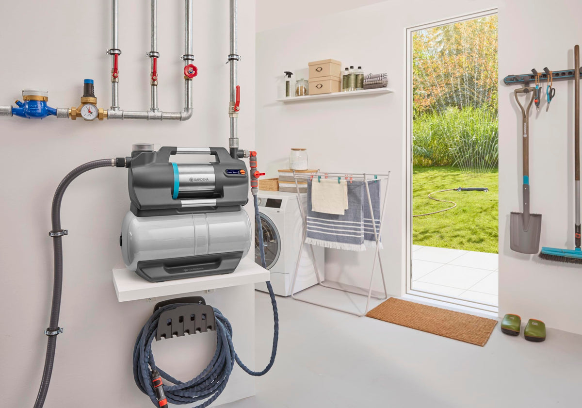 Hauswasserwerk 6300 25 l Wasserspeicher 6300 l/h Fördermenge integrierter Filter Trockenlaufsicherung