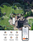 Mähroboter i105E ohne Begrenzungskabel, für 500 m², RTK und Vision, mit Ladestation und 9 Ersatzklingen