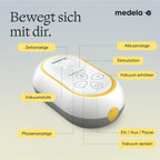 Tragbare elektrische Doppelmilchpumpe Freestyle Mini Hands-Free mit Auffangschalen und wiederaufladbarem Akku