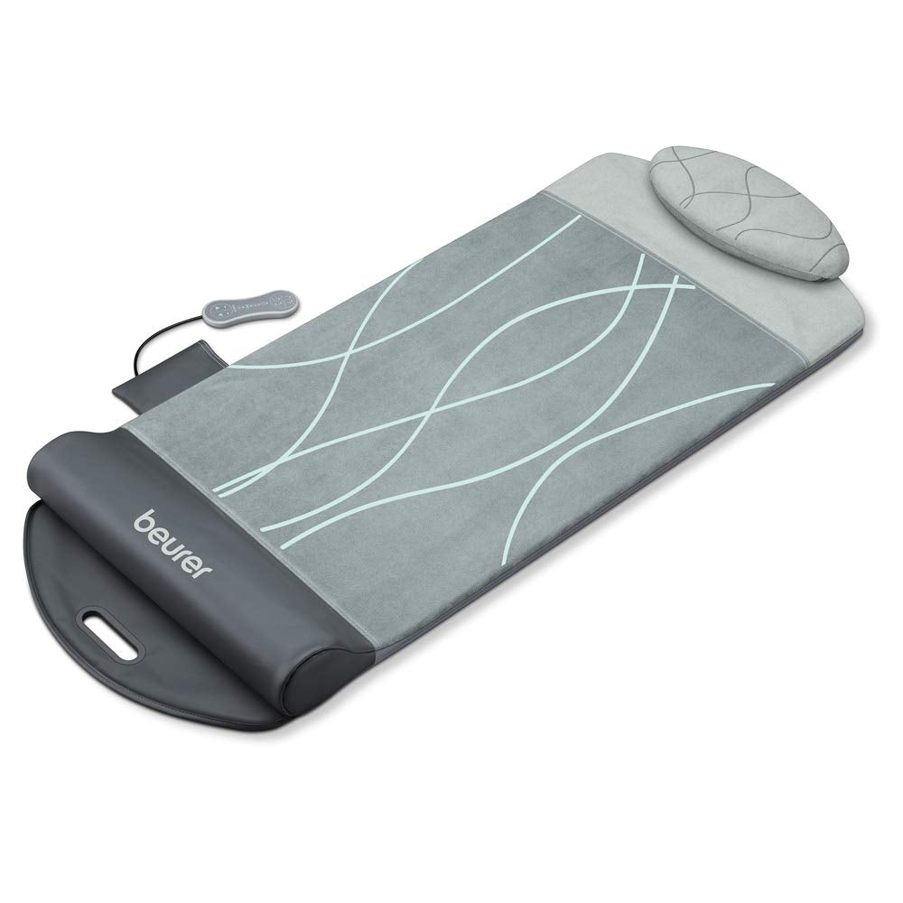 Yoga- und Stretchmatte MG 280 mit Luftdruck- und Vibrationsmassage, 7 Luftkammern, 4 Programme, Wärmefunktion, faltbar, grau