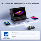 Wärmebildkamera P3 für iPhone und Android mit einstellbarem Objektiv 512 × 384 Superauflösung