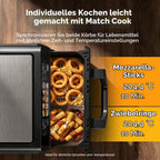 10-in-1 Heißluftfritteuse 10 L mit Dual-Zone, 2500 W, 360° Kochfenster, Farb-Touchscreen, spülmaschinenfeste Teile