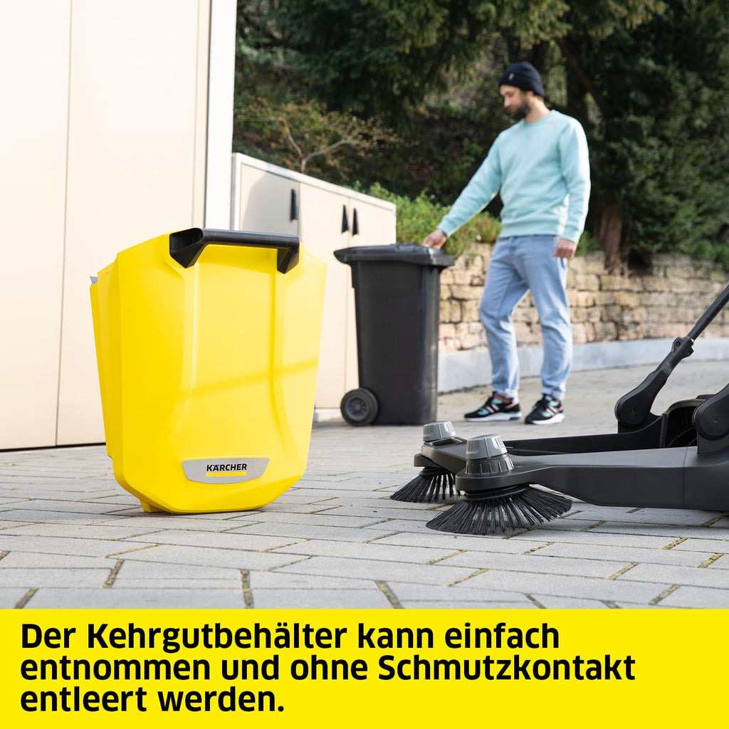 Kehrmaschine S 6 Twin mit 38 l Kehrgutbehälter und 2 Seitenbesen, max. 3000 m²/h