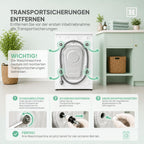 Waschmaschine 8 kg 1400 U/min 15 Programme AquaStop Inverter-Motor LED-Display Steam-Funktion Energieeffizienzklasse A Weiß