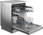 Freistehender Geschirrspüler 60 cm für 14 Maßgedecke, BDFN26430S mit 6 Programmen, HygieneIntense und SelfDry in Silber