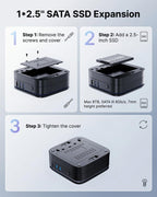 Mini-PC Intel N5030 mit 12 GB RAM 256 GB SSD Intel UHD Graphics 605 4K 60 Hz 2x HDMI 2.0 WiFi 5 Bluetooth 4.2 VESA-Halterung