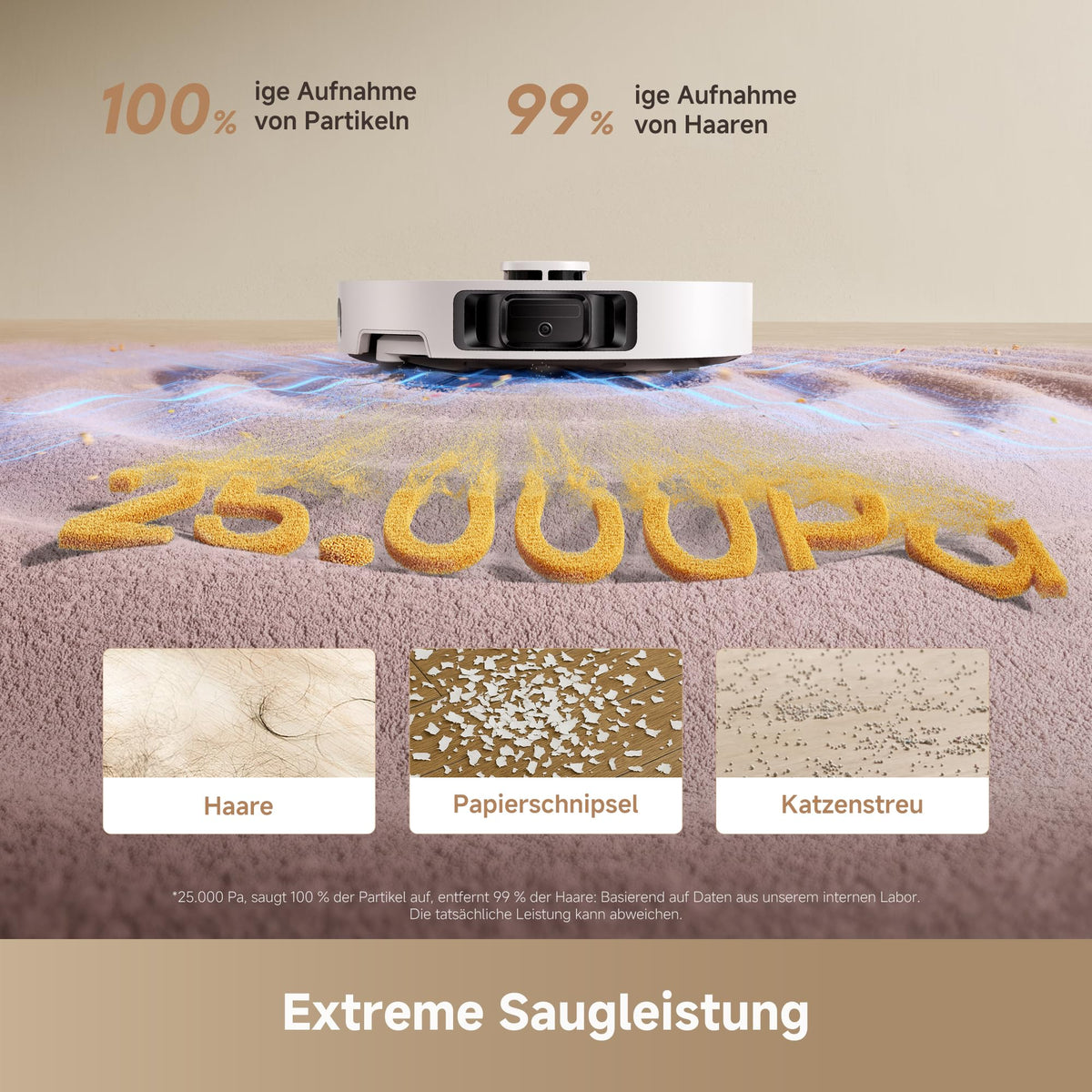 Saugroboter mit Wischfunktion L10s Ultra Gen 3 Kit 25.000 Pa, All-in-One-Station mit automatischer Reinigung und 200 ml Reinigungsflüssigkeit