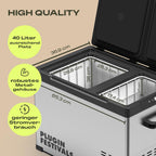 Elektrische Kompressor-Kühlbox IceCube DUAL 38 Liter mit zwei Kühlzonen, App-Steuerung und 12V/230V-Anschluss