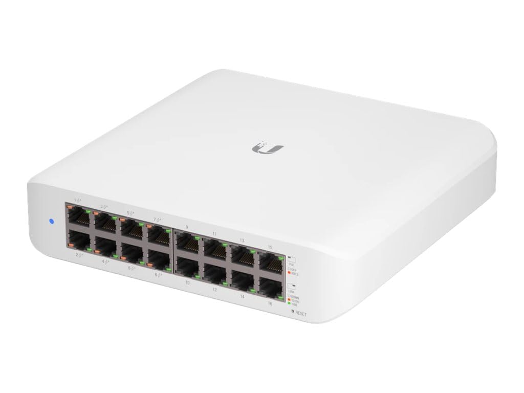 Gigabit Ethernet Switch USW-Lite-16-PoE 16 Ports 8 PoE+ Ports Wandmontage Desktop Netzwerk-Switch