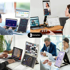 15,6"""" Laptop-Bildschirm-Extender mit 120% sRGB FHD 1080p, tragbarer Triple-Monitor-Erweiterung für Windows, Mac, Chrome und Android