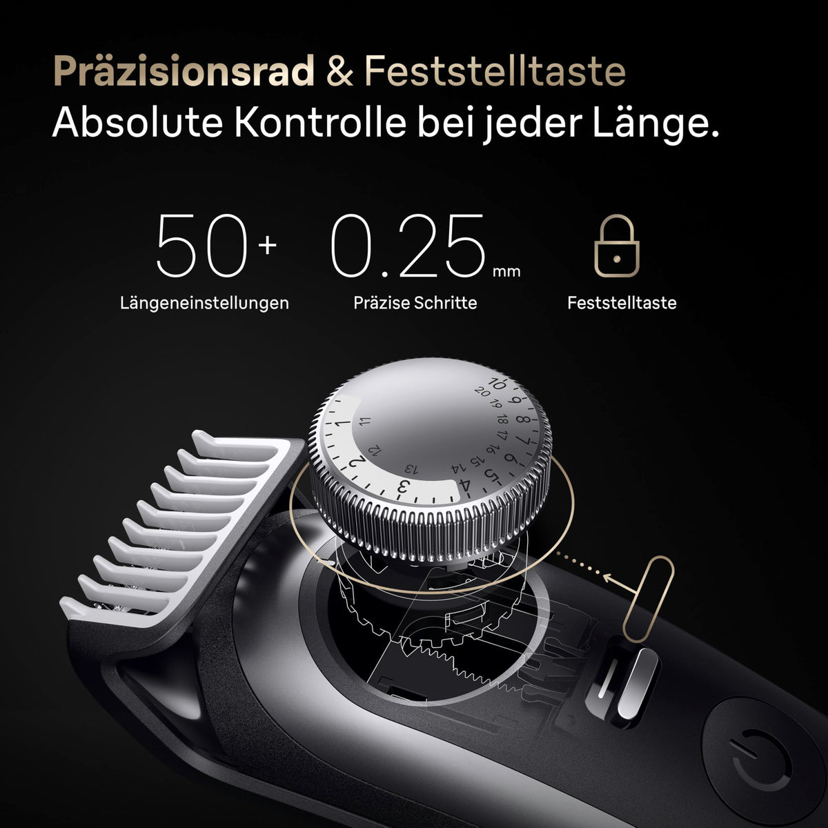 Kabelloser Barttrimmer Series 9 BT9545 für Herren mit PowerBoost, AutoSense und 52 Längeneinstellungen, Chrom