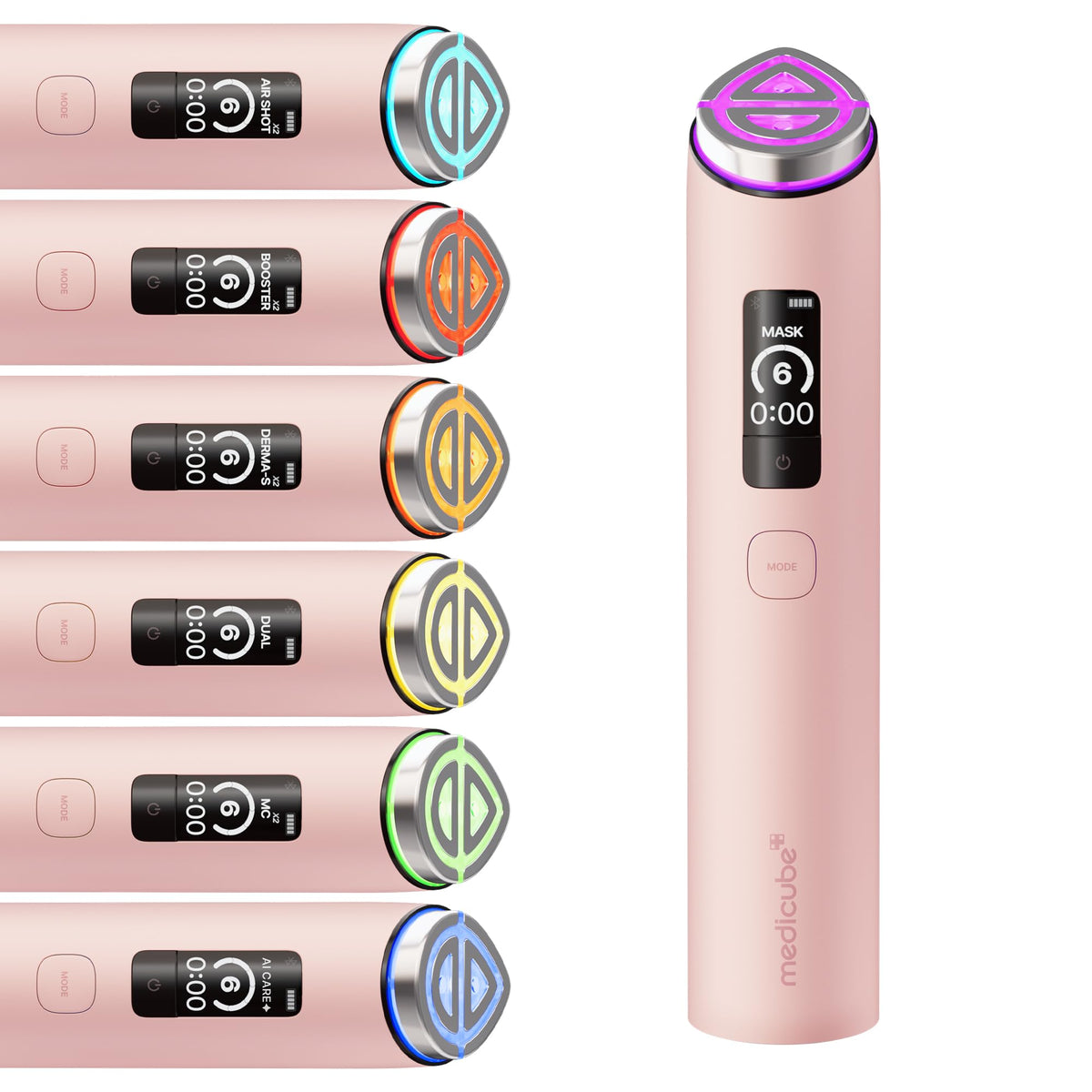 7-in-1 Beauty-Gerät Age-R Booster Pro X2 mit 2X Glow, Poren- und Hautpflege, Dual- & Maskenmodus, Pink