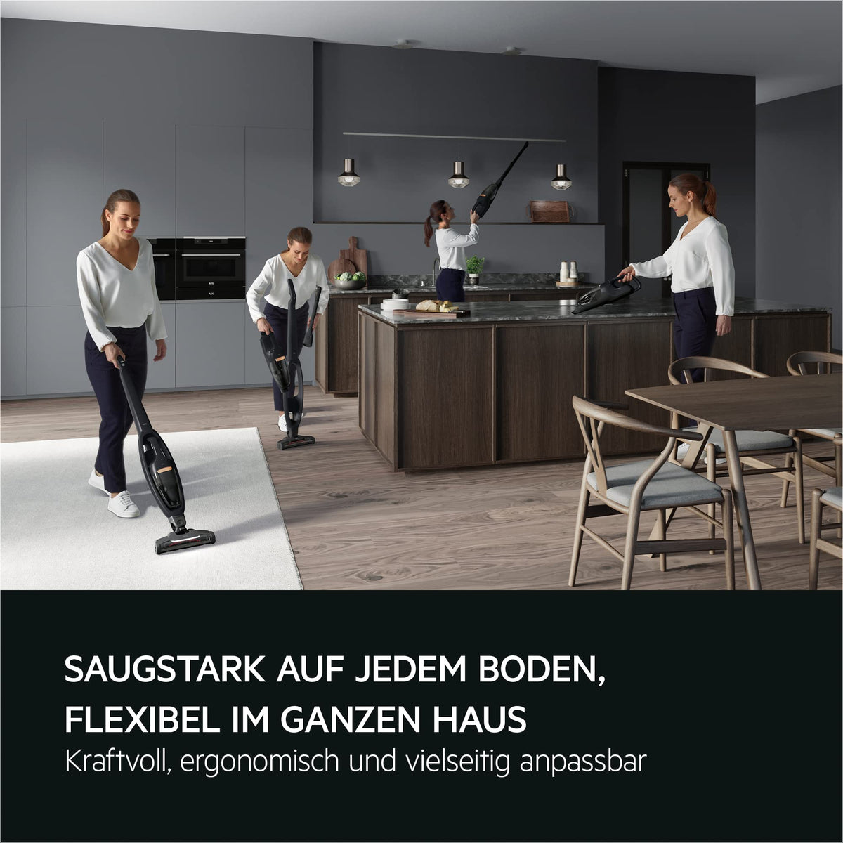 Akku-Staubsauger QX6 2in1 kabellos mit Tierhaardüse, 18 V und bis zu 45 Minuten Laufzeit