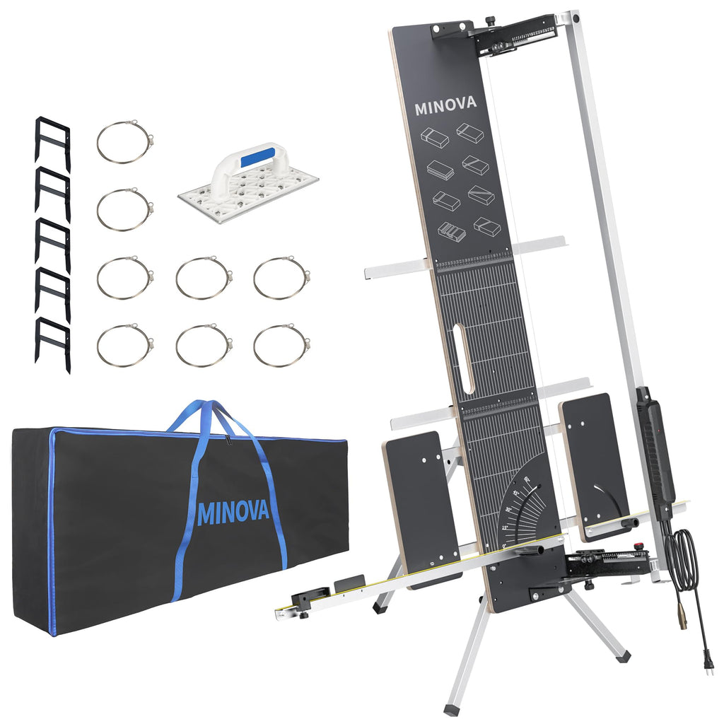 Styroporschneider Modell 7 Profi 260 W, 1300 mm Schnittbreite, Komplettset mit 5 Schneidedrähten, Styrogrips und Gerüsthalterung