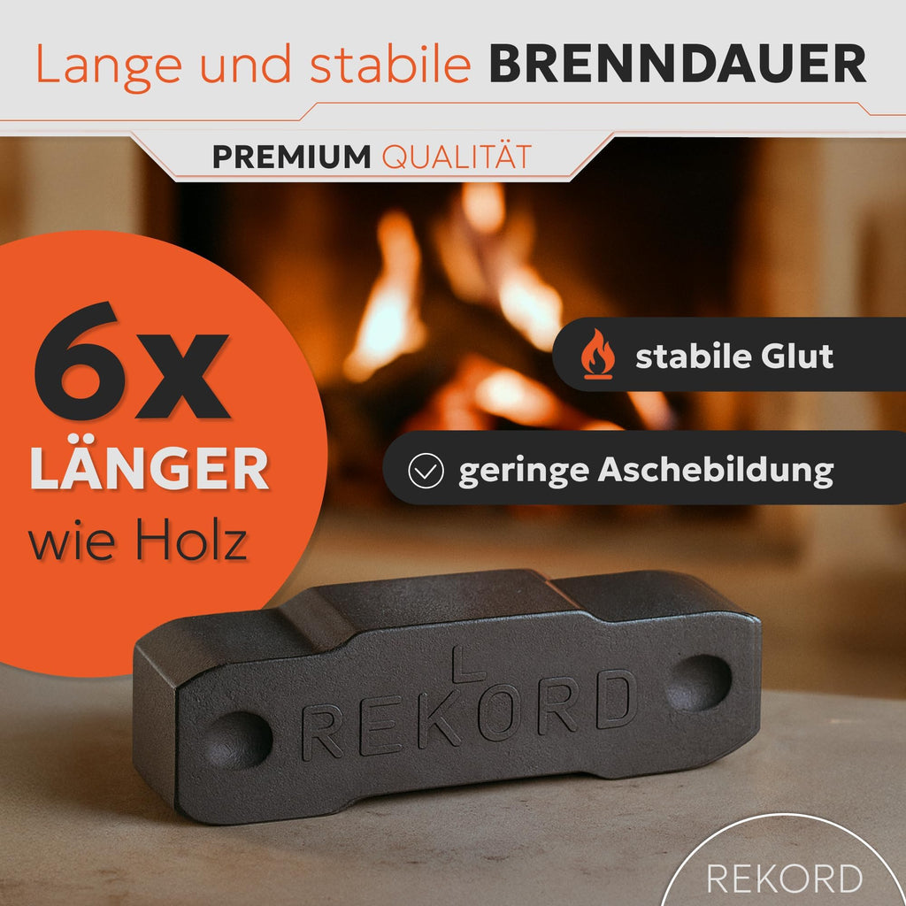 Braunkohlebriketts 900 kg 90 x 10 kg Palette Papierverpackung mit langanhaltender Glut und geringem Schwefelanteil