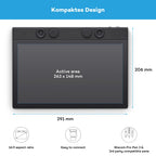 Grafiktablett Intuos Pro Medium 8192 Druckstufen Bluetooth USB mit Pro Pen 3 ExpressKeys 263 x 148 mm aktive Fläche
