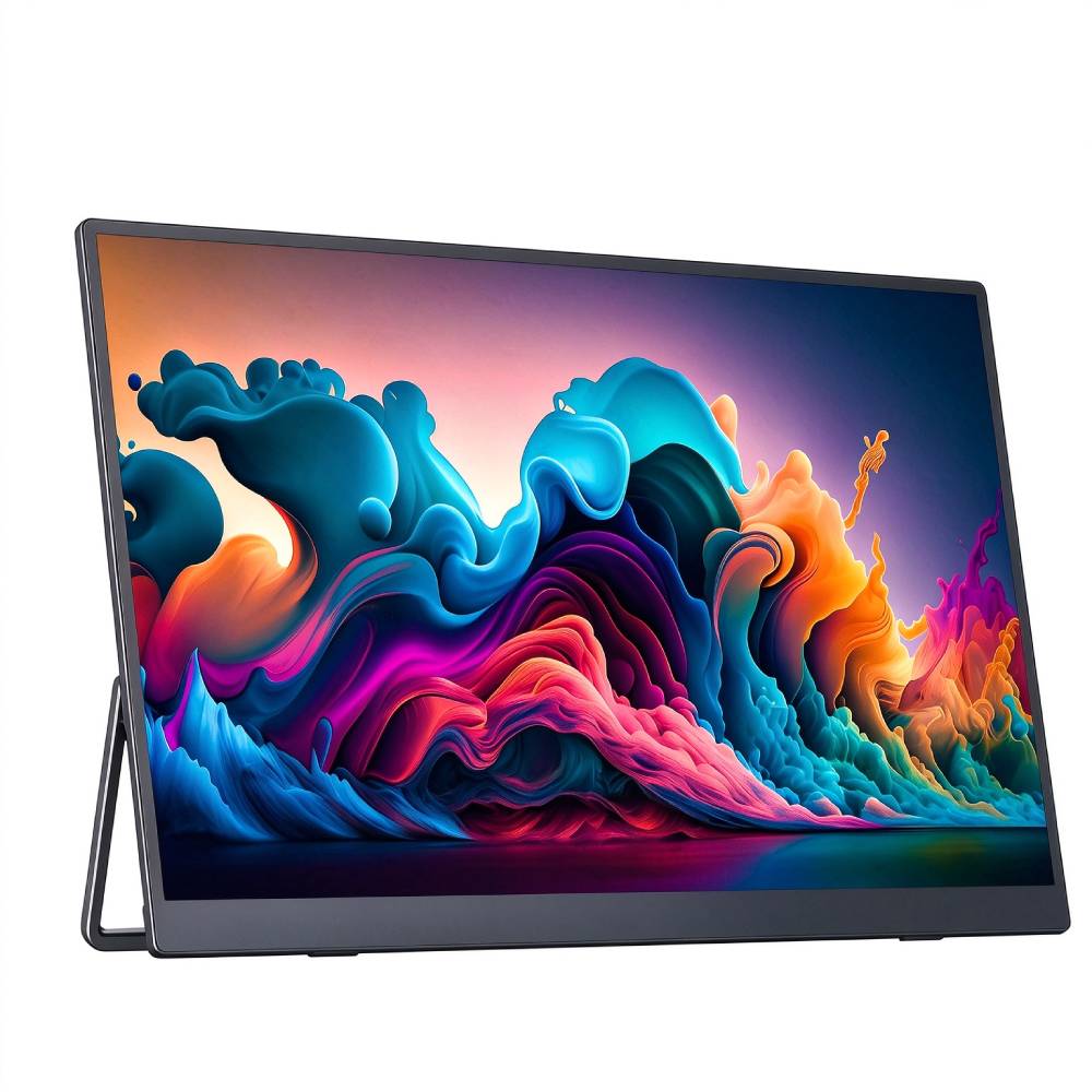 18,5 Zoll Tragbarer Monitor 1080P FHD IPS mit 100 Hz, 120 % sRGB, Lautsprechern, HDMI und USB-C für Laptop, MacBook, Surface, PC, Xbox, PS4/5