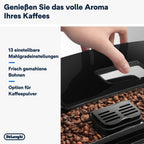 Kaffeevollautomat Magnifica S mit manuellem Milchaufschäumer und 13-stufigem Mahlwerk, schwarz