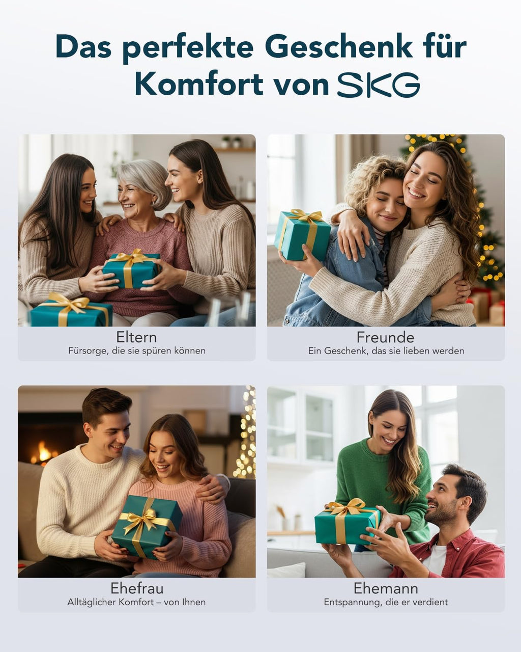 Faltbares Nackenmassagegerät G7 Pro Fold mit Wärme, 9 Vibrationsköpfe, kabellos, 2400-mAh-Akku, grau