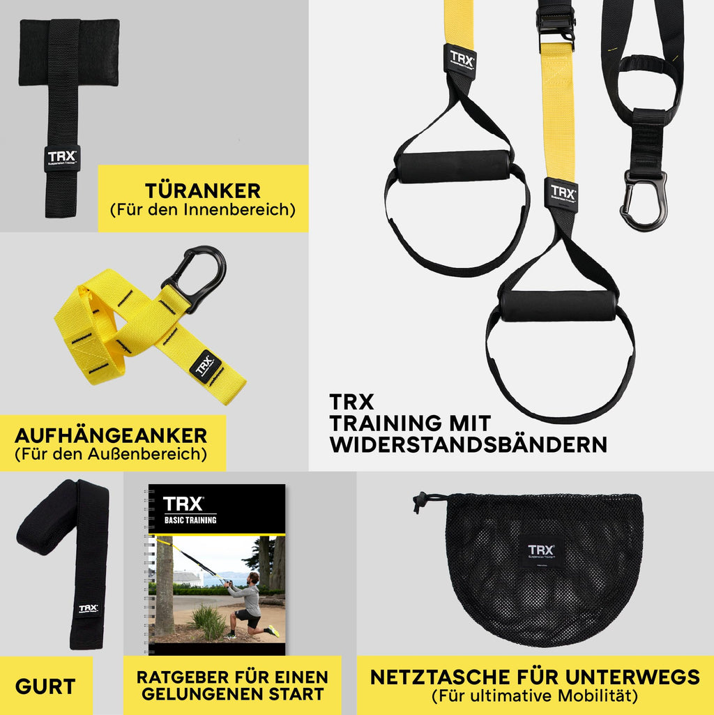 Schlingentrainer Ganzkörper-Trainingssystem All-in-One mit Türanker Aufhängung und Fußschlaufen