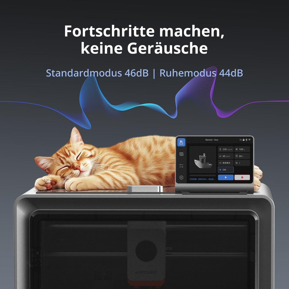 3D-Drucker Kobra S1 Combo mit Mehrfarbdruck in 4 Farben und Trocknen während des Druckens, 600 mm/s