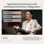 KI-Diktiergerät NotePin S 64 GB 20 Std. Aufnahme KI-Transkription 112 Sprachen 4 Tragevarianten mit USB-C-Ladestation