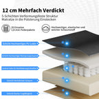 Ergonomischer Bürostuhl mit Massage- und Heizfunktion, schwarzer Chefsessel bis 200 kg mit Fußstütze und 135° neigbarer Rückenlehne