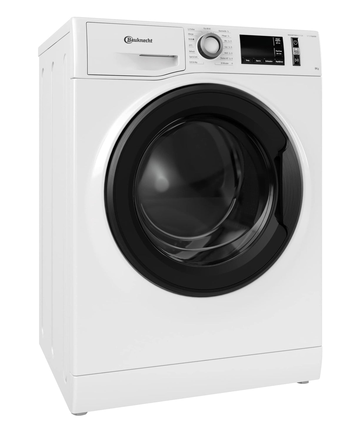 Waschmaschine Frontlader 8 kg mit Dampf-Hygiene-Programm, Energieeffizienzklasse A und Stop&Add-Funktion