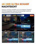 4K HDR Dashcam Auto vorne mit CPL, STARVIS 2 Mini Dash Cam, 158° Weitwinkel, WLAN und GPS