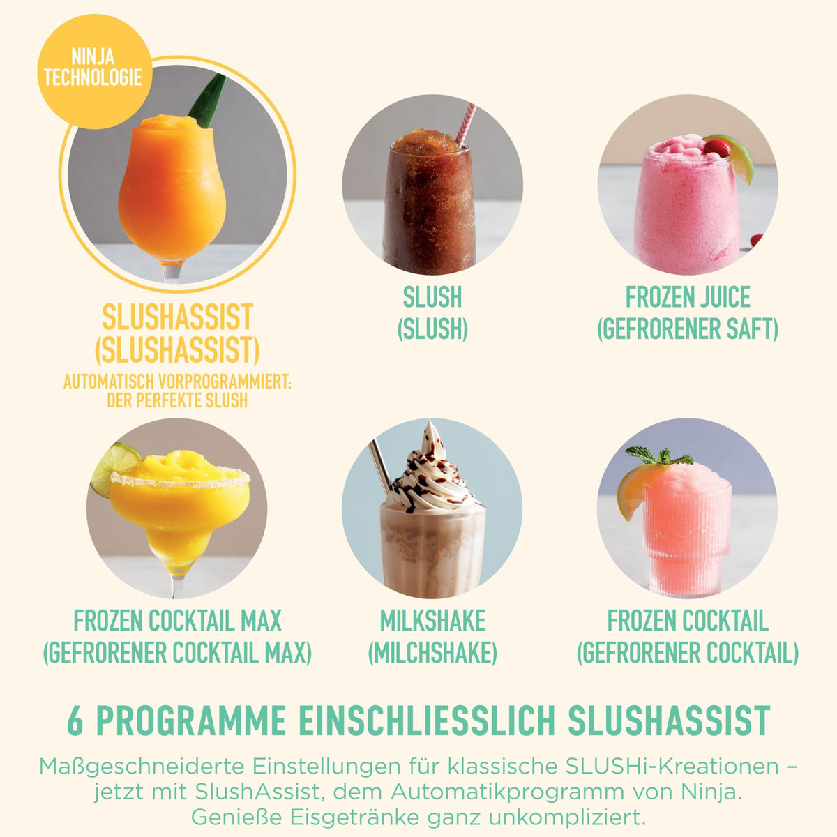 Slush-Eismaschine SLUSHi XL mit SlushAssist 3,7 l RapidChill Pro-Technologie 6 Programme Mokka