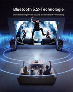 Projektor 4K Heimkino mit Google TV Stick, 3000 ANSI Lumen, Autofokus und 6D Trapezkorrektur, Full HD 1080P, WiFi 6, Bluetooth 5.2