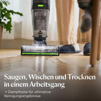 Nass- und Trockensauger CrossWave HydroSteam PET mit Dampffunktion, für Hartböden und Teppiche, inkl. Bürstenrolle und Reinigungslösung