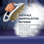 Dampfbügelstation mit 7,6 Bar Dampfdruck, 2200 Watt, 140 g/min Dampfleistung und 550 g/min Dampfstoß, abnehmbarer Wassertank