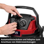 Nass-Trockensauger TC-VC 2580 SACL mit 1100 W, HEPA-Filter und Automatiksteckdose, inkl. Fugen-, Polster- und Kombidüse