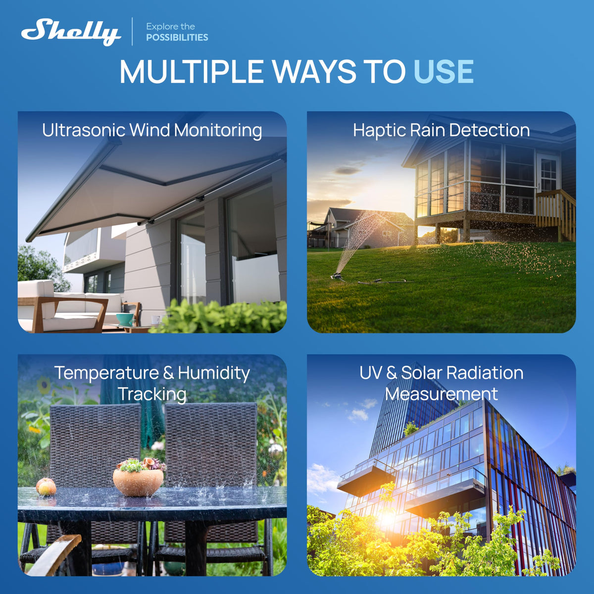 7-in-1 Smart Wetterstation WS90 mit Bluetooth und Zigbee, solarbetrieben, IPX5, für Echtzeit-Wetterdaten