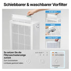 Luftreiniger für Schlafzimmer und Allergiker AIRMEGA 150 mit HEPA-Filter, 281 m³/h CADR, weiß