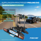 Kupplungsfahrradträger ProlineEvo 2 für 2 Fahrräder oder E-Bikes, bis 60 kg Nutzlast, abschließbar