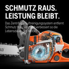 Benzin-Kettensäge 120 Mark II mit 38,2-ccm-X-Torq-Motor, 1,4 kW und 14-Zoll-Schiene sowie H37 Kette