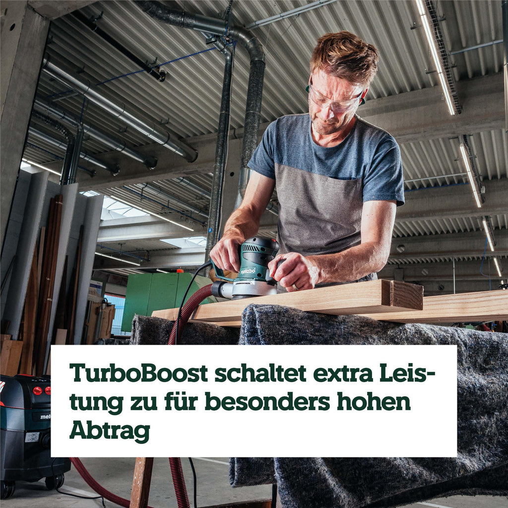 Exzenterschleifer SXE 450 TurboTec mit Duo-Schwingkreisverstellung und Vario-Elektronik, 350 W, 4 m Kabel
