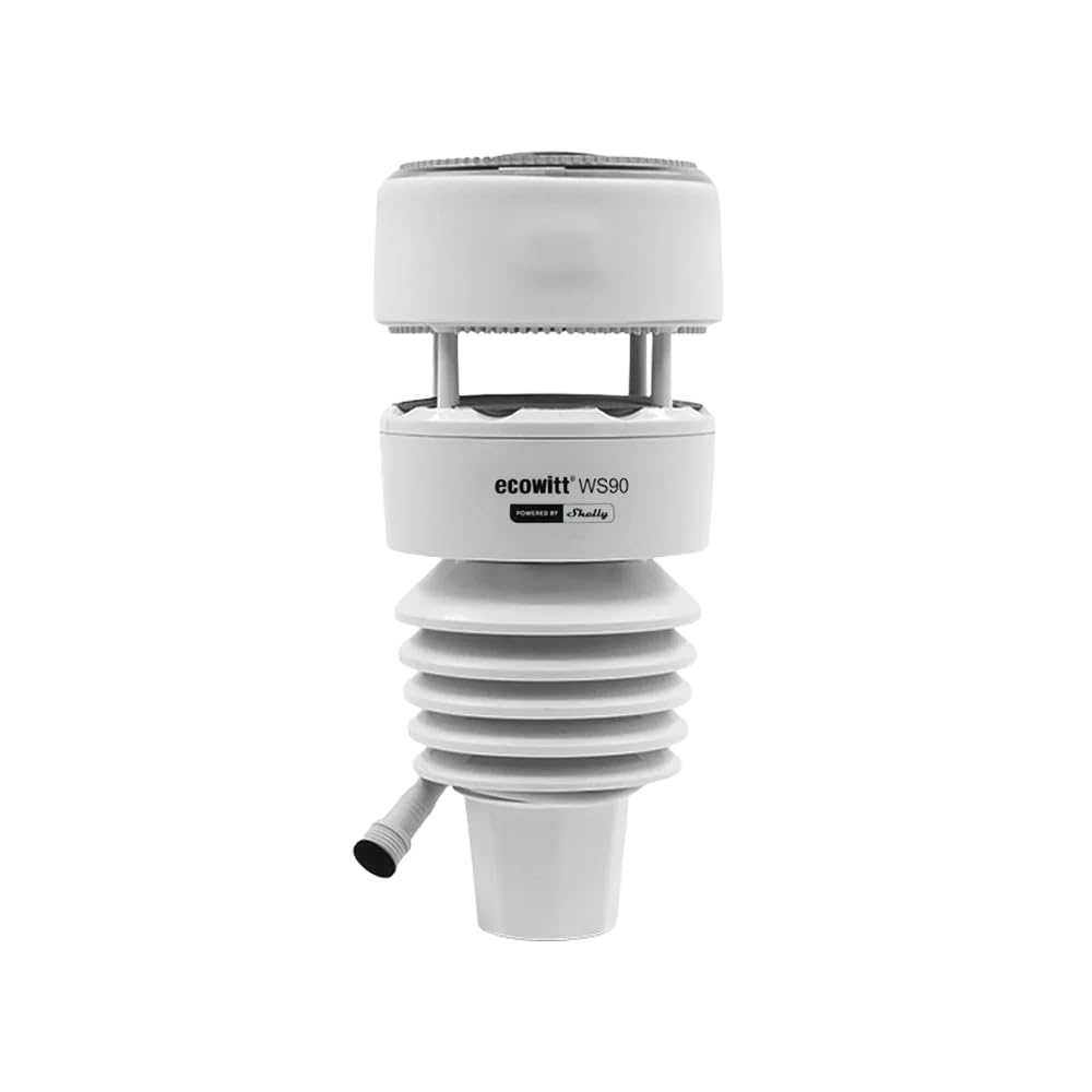 7-in-1 Smart Wetterstation WS90 mit Bluetooth und Zigbee, solarbetrieben, IPX5, für Echtzeit-Wetterdaten