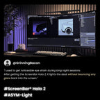 Monitorlampe mit Front- und Rücklicht, automatischem Ein- und Ausschalten sowie stufenloser Lichtsteuerung von 2700K bis 6500K