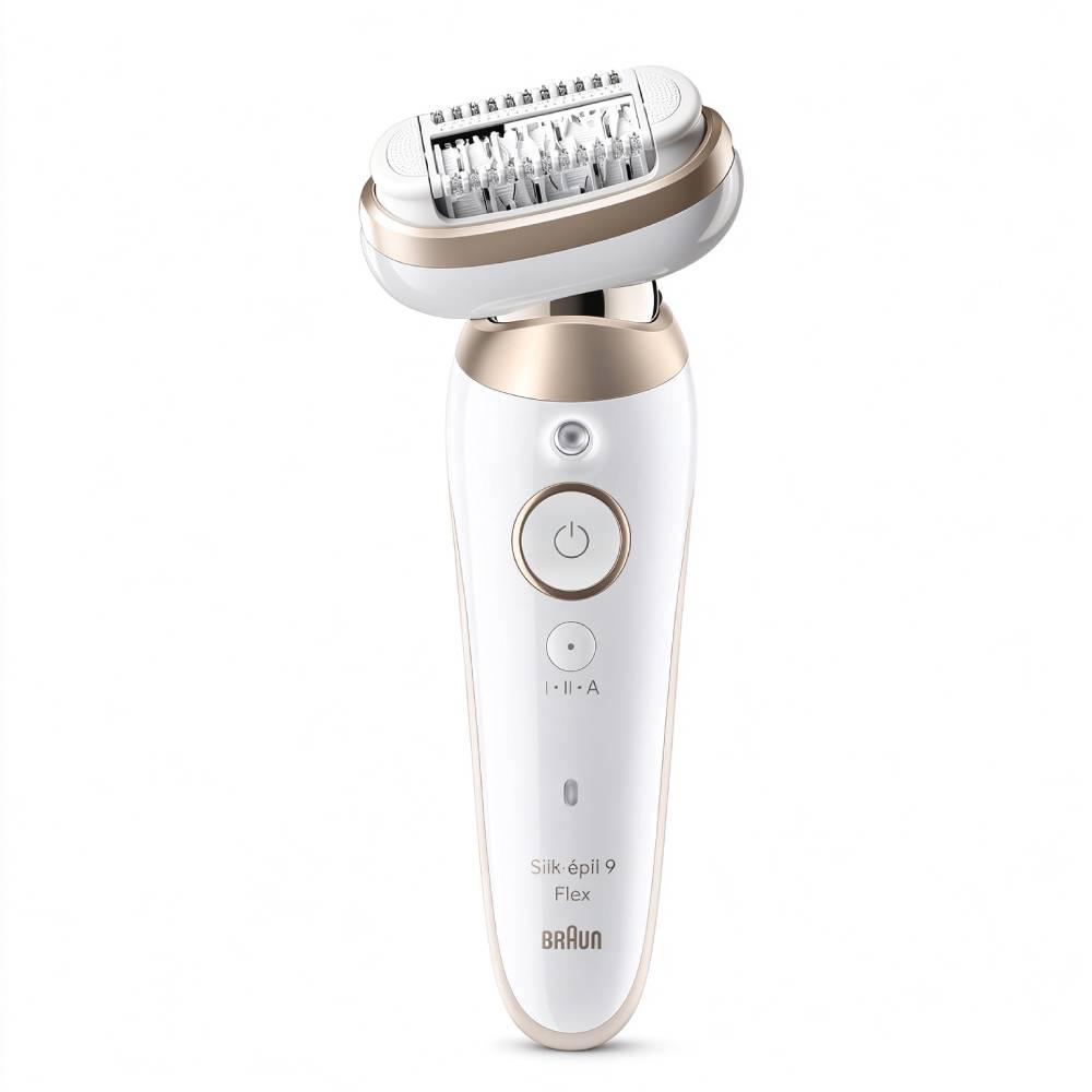 Damen-Epilierer Silk·épil 9 Flex SkinSpa 9-681 3D wasserdicht mit flexiblem Epilierkopf Smart Touch und Zubehör-Set