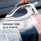 Dampfbügelstation mit 7,6 Bar Dampfdruck, 2200 Watt, 140 g/min Dampfleistung und 550 g/min Dampfstoß, abnehmbarer Wassertank