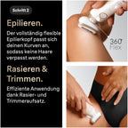 Damen-Epilierer Silk·épil 9 Flex SkinSpa 9-681 3D wasserdicht mit flexiblem Epilierkopf Smart Touch und Zubehör-Set