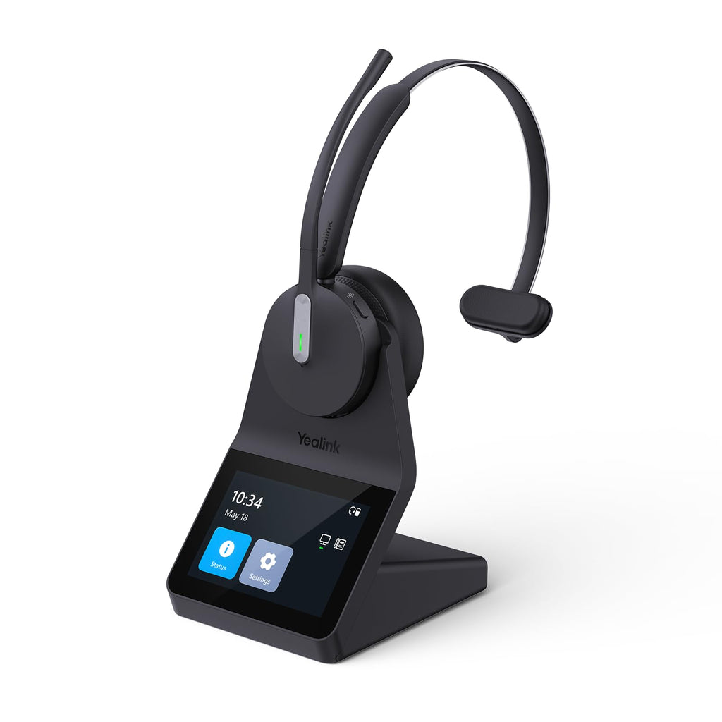 Kabelloses DECT-Büro-Headset WH64 Pro mit 3,5-Zoll-Touchscreen-Basisstation und Bluetooth