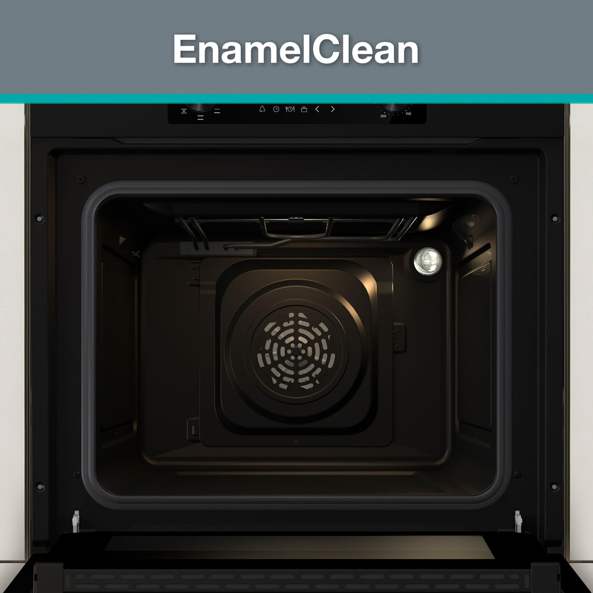Einbaubackofen 73 L mit BigSpace und Heißluft, 9 Funktionen, EcoClean-Email, EEK A, 250 °C
