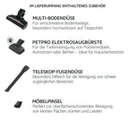 Akku-Staubsauger QX6 2in1 kabellos mit Tierhaardüse, 18 V und bis zu 45 Minuten Laufzeit